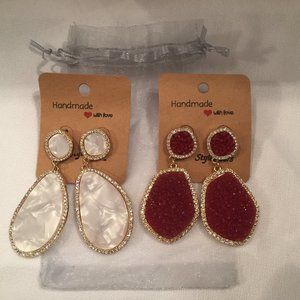 2 new pair earrings